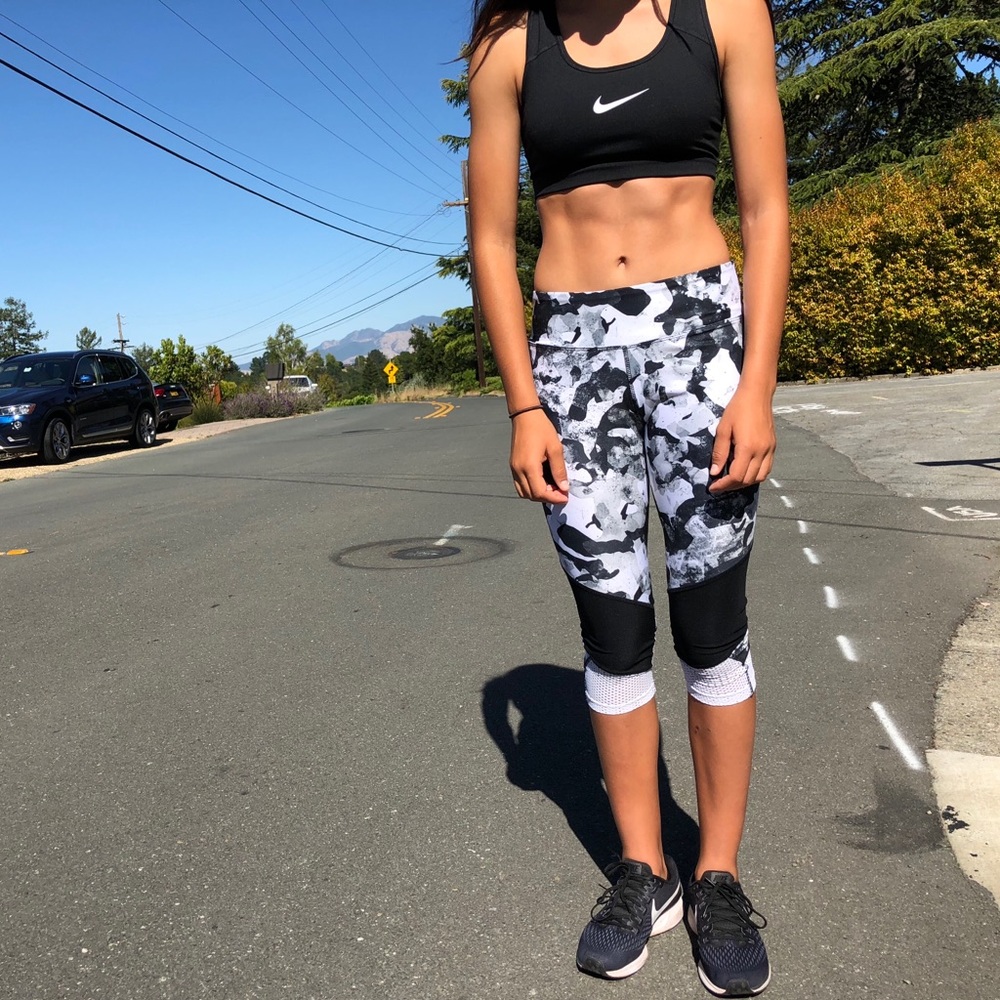 White Camouflage Leggings